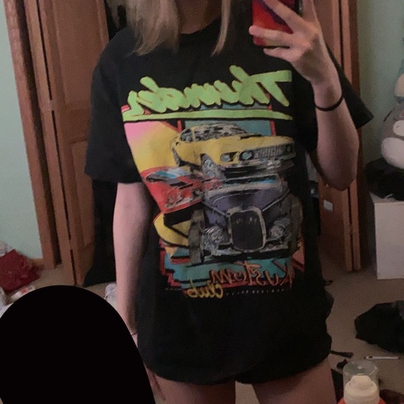 Brandy Melville Tops Brandy Melville Graphic Thunder Oversized Tee